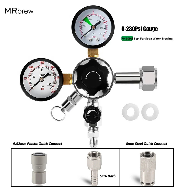 Co2 Regulator Dual Stage - Dual Gauge Co2 Regulator High Pressure