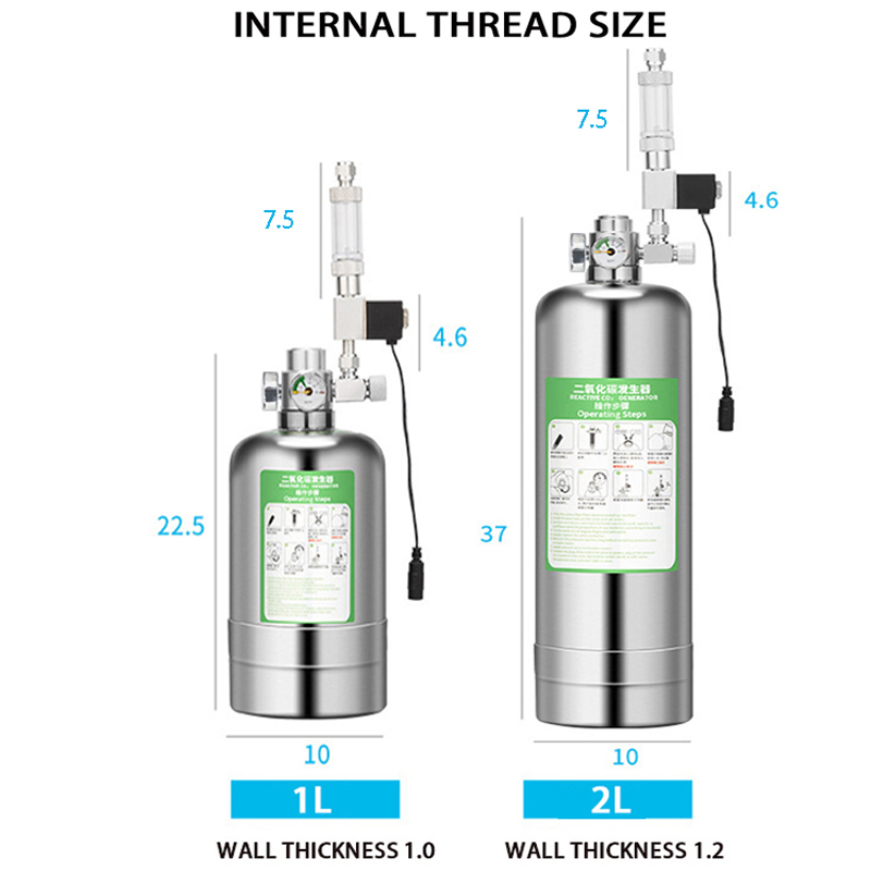 ZRDR Aquarium CO2 Generator Du - đánh giá và giá Glass Co2 Drop Checker