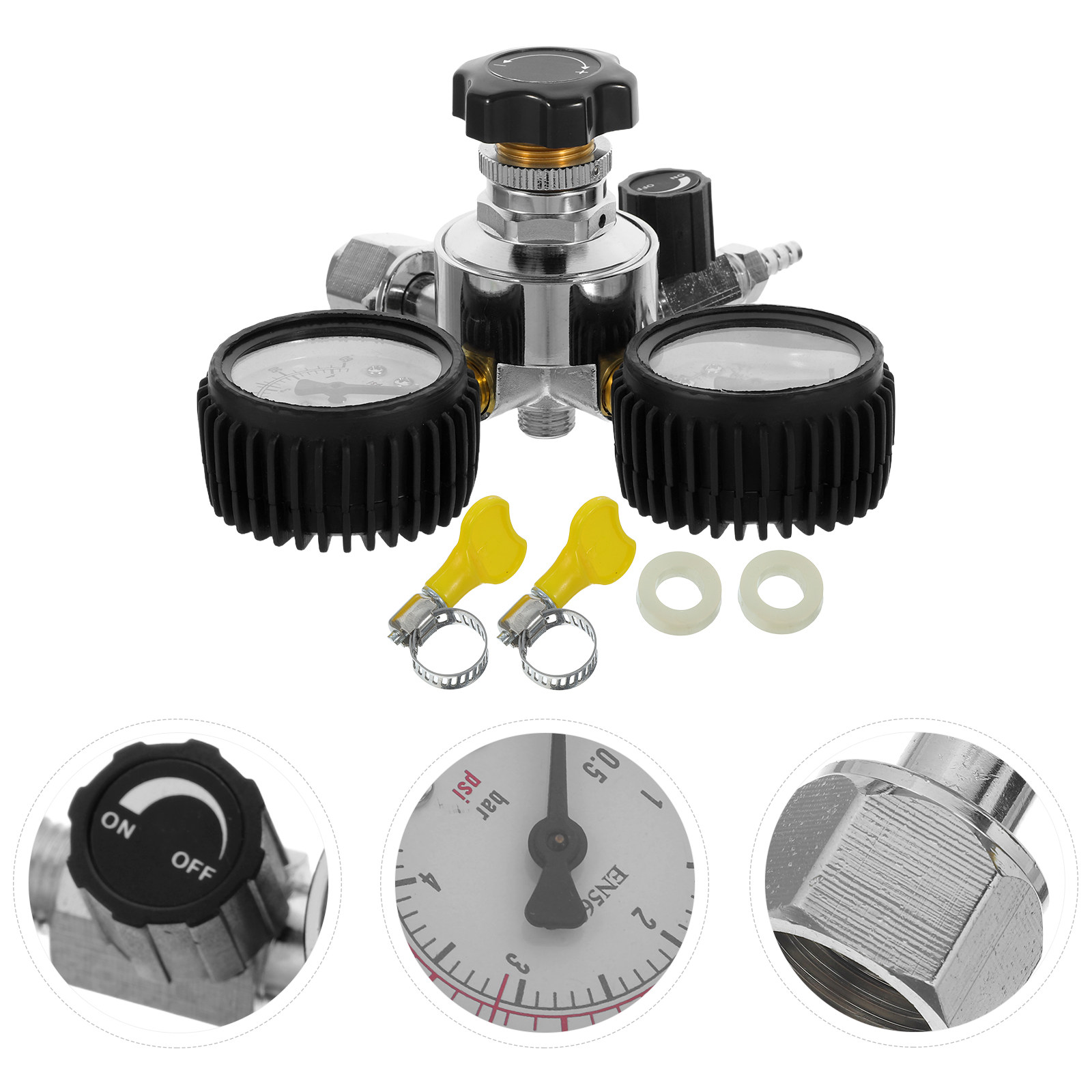1Set Beer Brewing Device Cga32 - đánh giá và giá Co2 Regulator Dual Stage