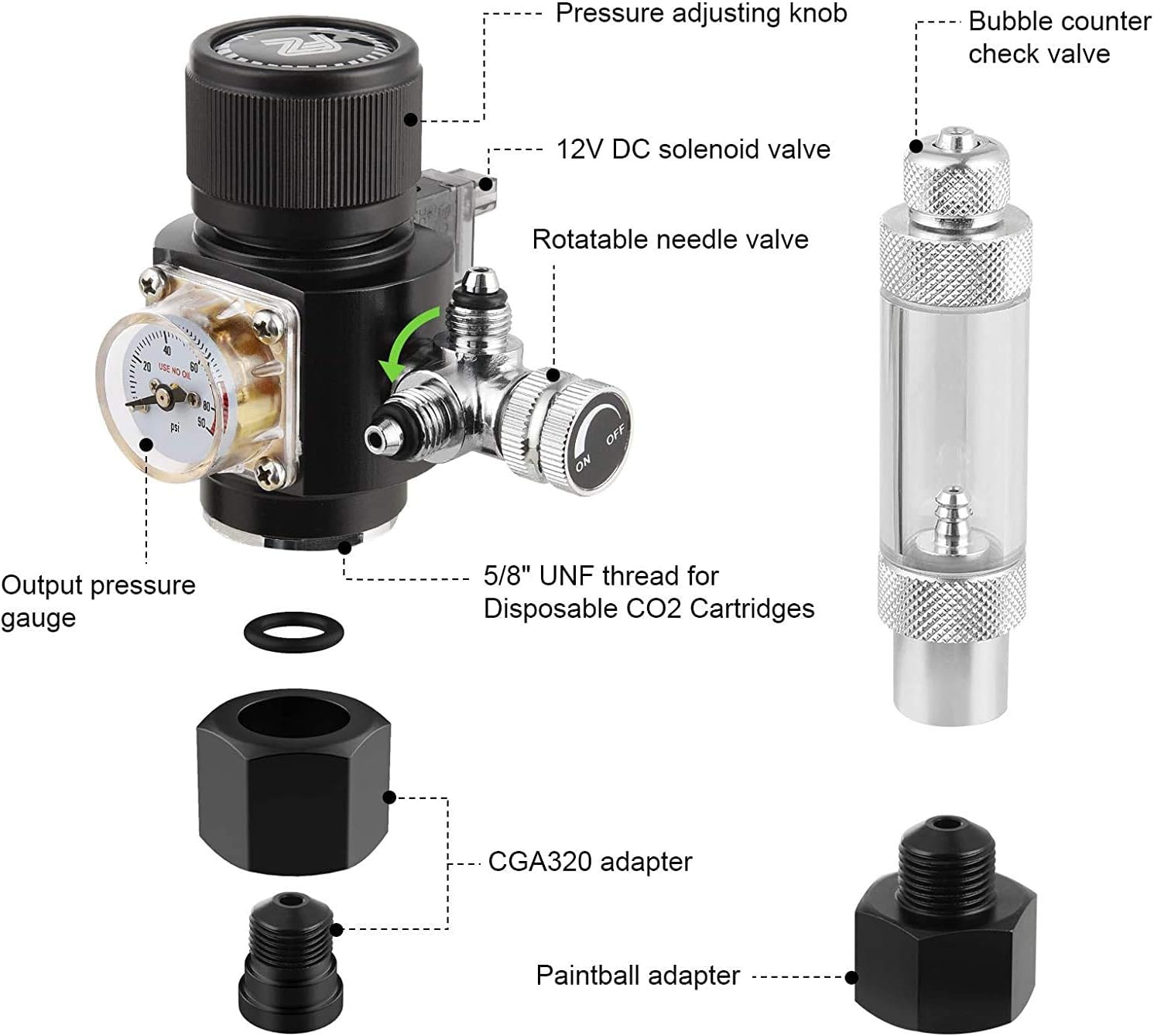 Aquarium CO2 Regulator Mini Se - đánh giá và giá Co2 Regulator Dual Stage