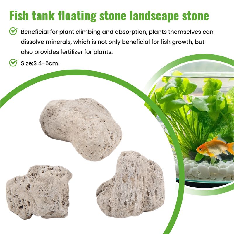 A20F-3Pcs Floating Real Rocks  - đánh giá và giá Planted Aquarium Models