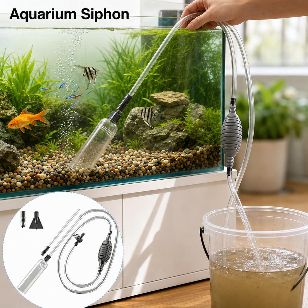 Manual Aquarium Siphon Fish Ta - đánh giá và giá Planted Aquarium Cleaning