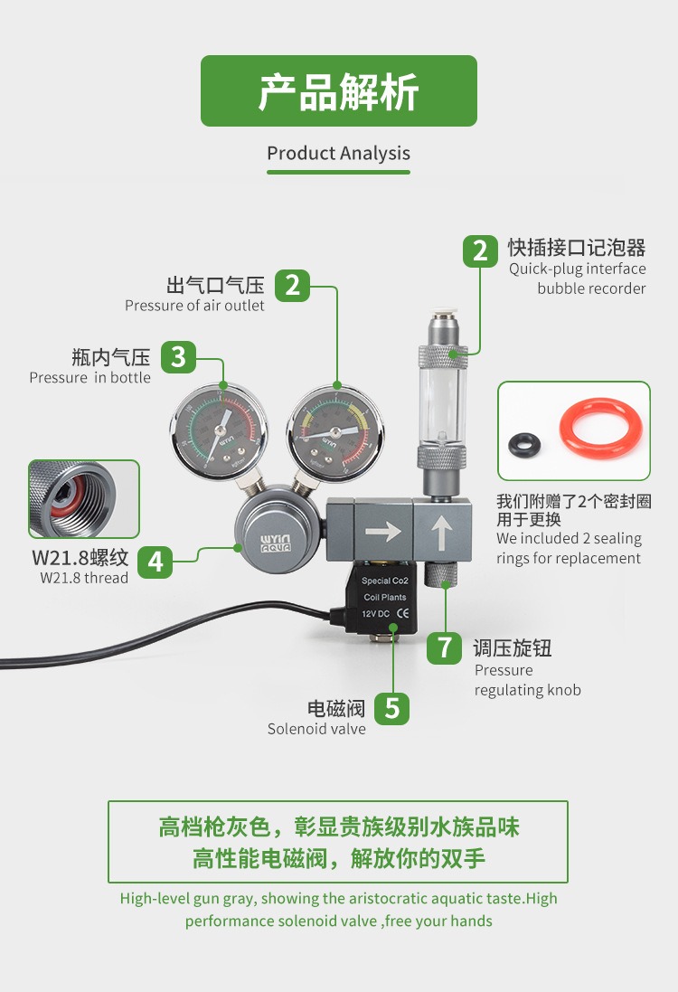 Aquarium CO2 Regulator Dual Me - đánh giá và giá Co2 Regulator Dual Stage