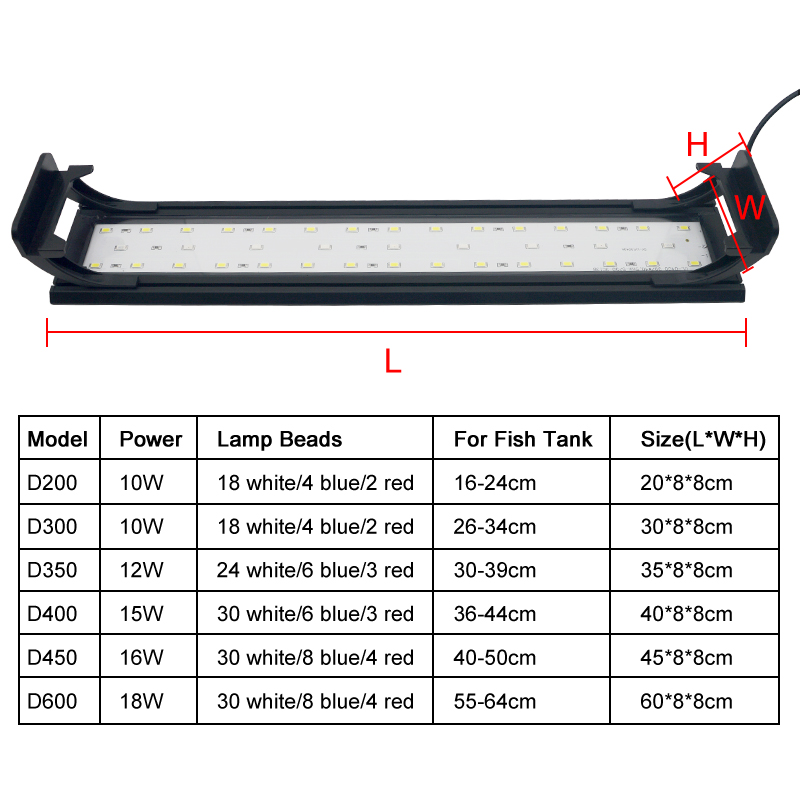 Hồ Cá Đèn LED Cho 16-64CM Cá S - đánh giá và giá Aquarium Plant Growing