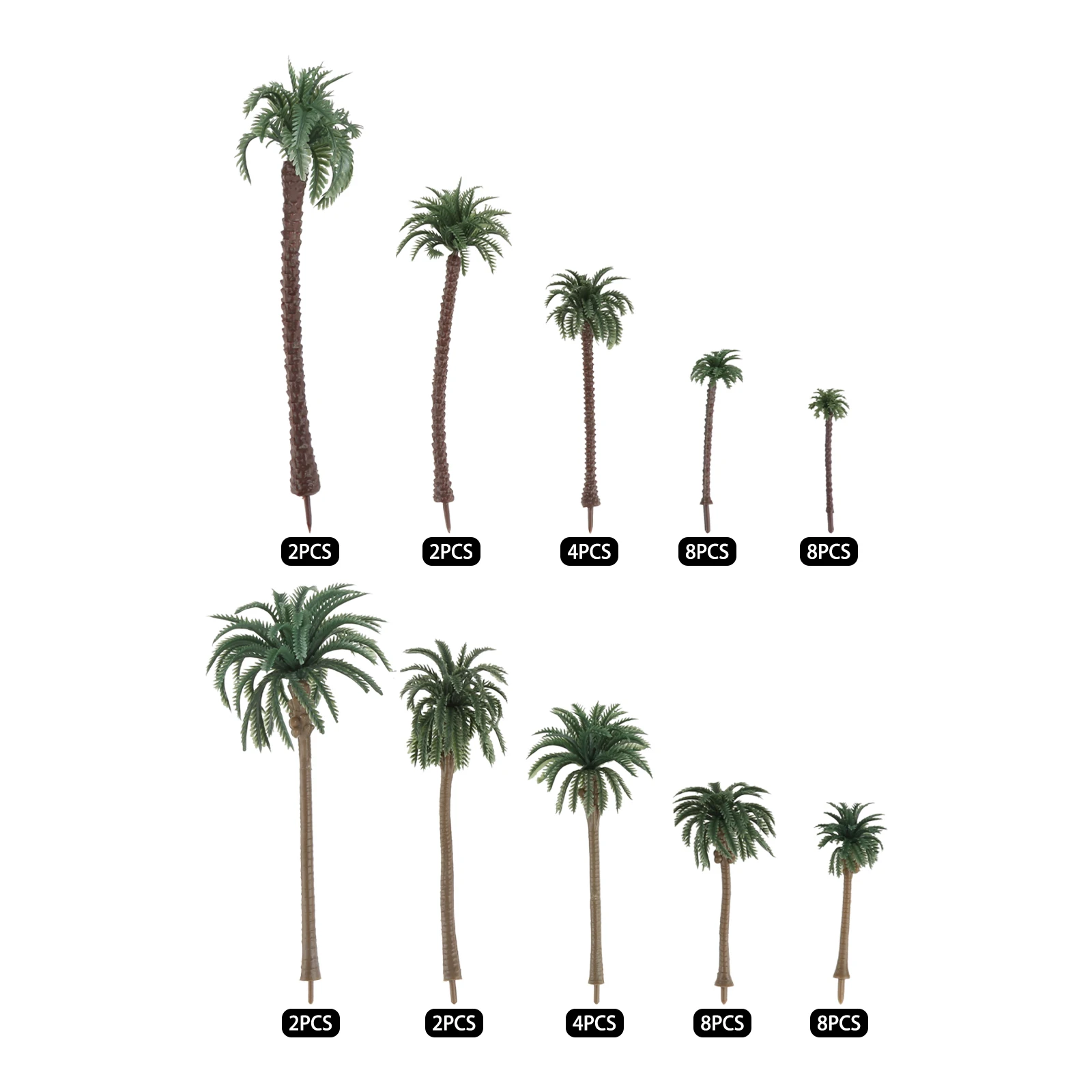 48Pcs Plastic Palm Tree Miniat - đánh giá và giá Planted Aquarium Models