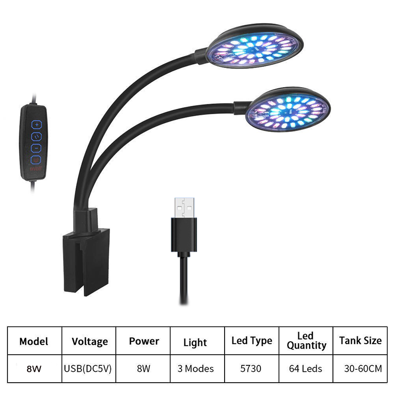 USB Aquarium LED Light Fish Ta - đánh giá và giá Aquarium Plant Growing