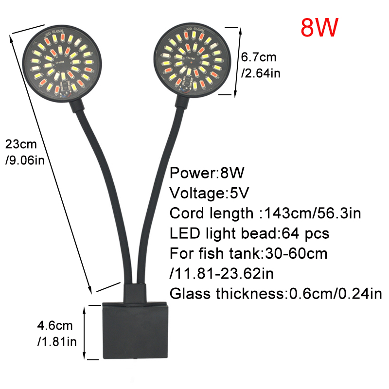 USB Aquarium LED Light Fish Ta - đánh giá và giá Aquarium Plant Growing