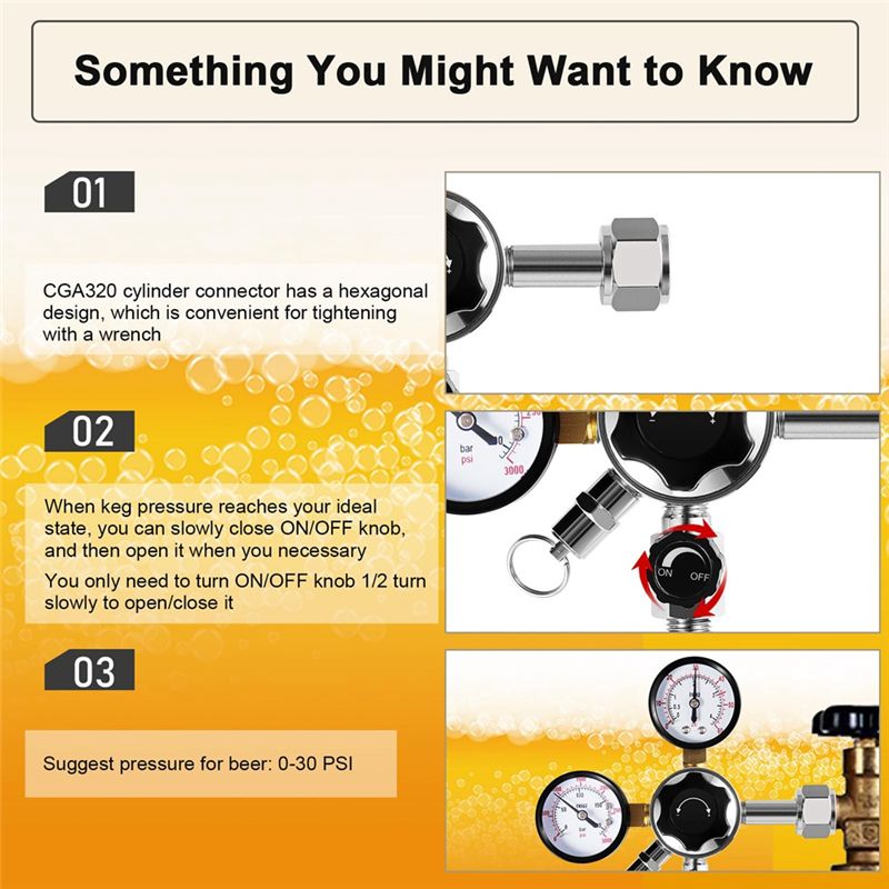A02M-CGA-320 Keg Regulator,Dua - đánh giá và giá Co2 Regulator Dual Stage
