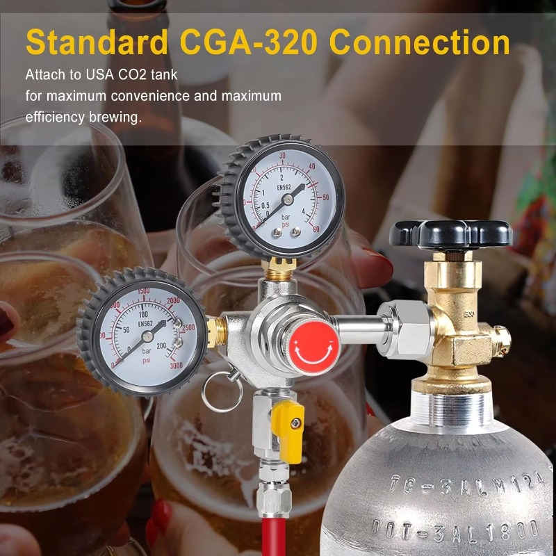 Dual Gauge CO2 Tank Regulator  - đánh giá và giá Co2 Regulator Dual Stage