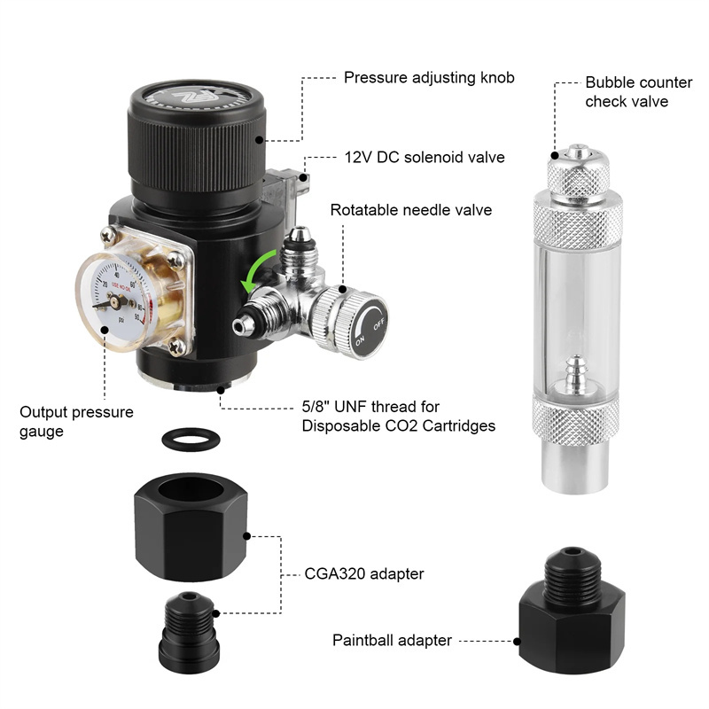 Fzone Mini Dual Stage Co2 Regu - đánh giá và giá Co2 Regulator Dual Stage