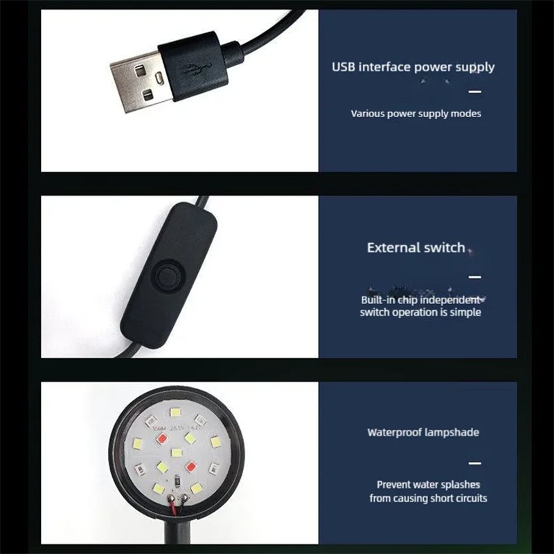 USB LED Fish Tank Clip Lamp Hi - đánh giá và giá Aquarium Plant Growing