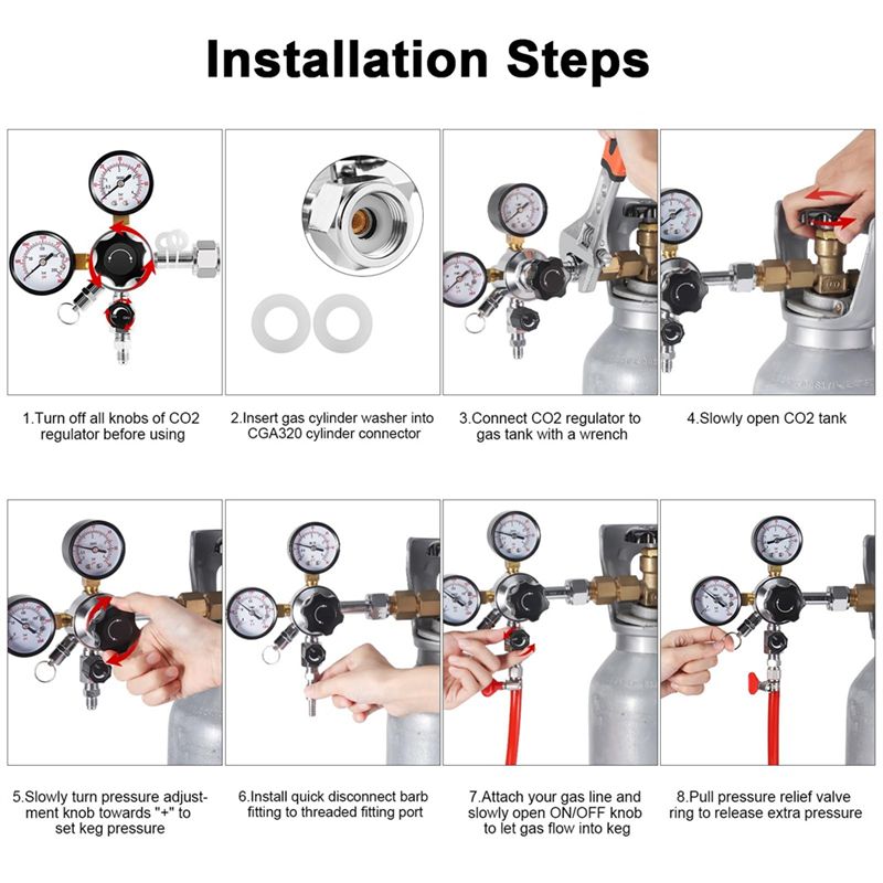 CGA-320 Keg Regulator,Dual Sta - đánh giá và giá Co2 Regulator Dual Stage