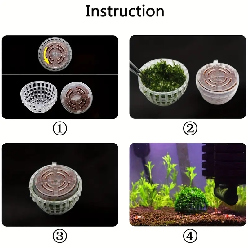 2pc Aquarium Moss Ball Holder, - đánh giá và giá Planted Aquarium Models