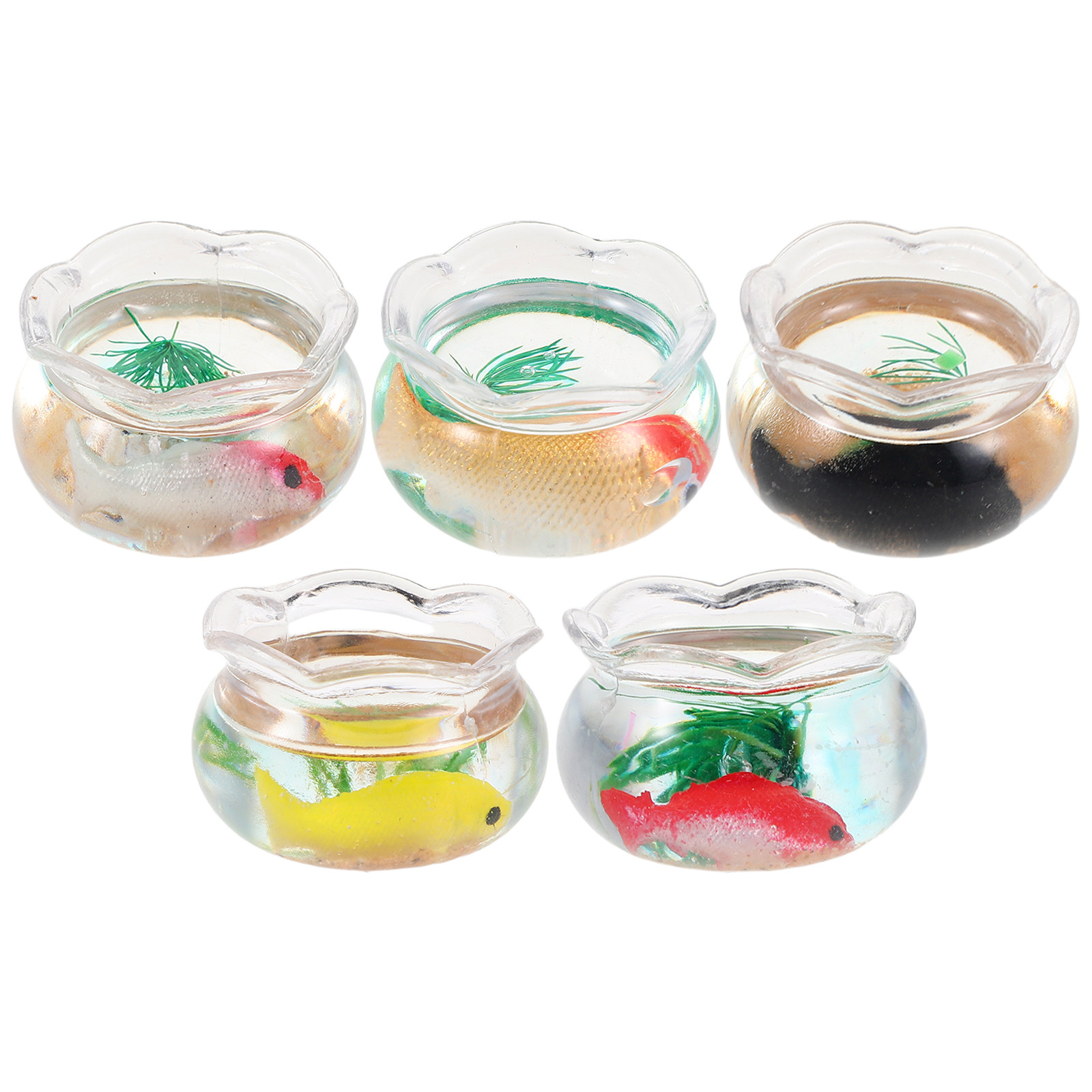 5Pcs Mini Fish Bowl Small Roun - đánh giá và giá Aquarium Planted Fish